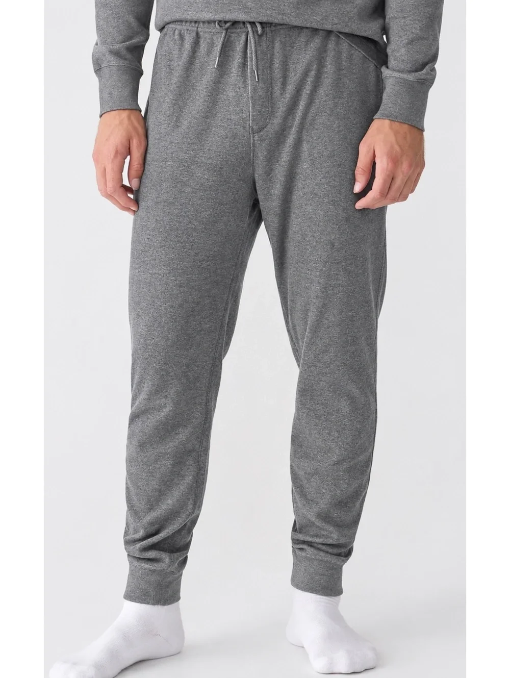 J Crew Heritage Men’s Brushed Rib Knit Joggers Gray Sweatpants Lounge Luxury XS